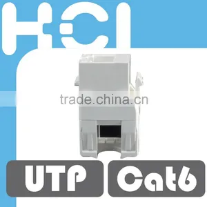 Made in Taiwan RJ45 Cat6 180Degree UTP Keystone Jack thumbnail-4