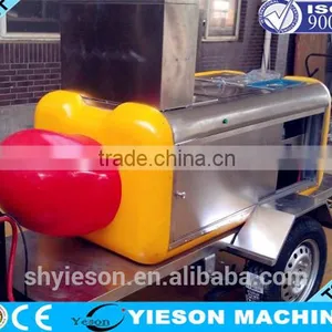 0.3 Ton Food Cart Trailer / Hot Dog Cart Churros Food Trailer With 12 Months / 2.2 m Length Mobile Food Trailer thumbnail-2