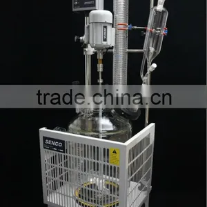30L Jacketed Glass Reactor - FJ3003-SENCO-China Made----Complet Flange Joint Working Temp: -70C~200C; PTFE Seal thumbnail-2