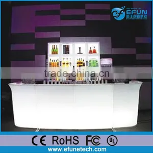 Illuminated Rgb Color Led Plastic Portable Bar Furniture,led Restaurant Counters thumbnail-1