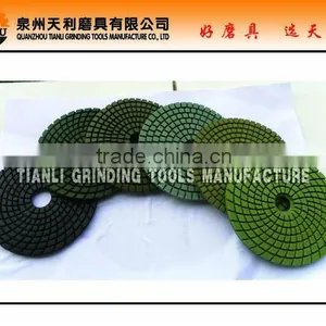 Manufacturer Selling 4 Inch High Quality Flexible Wet Diamond Polishing Pads Reserved for Marble Granite Concrete thumbnail-1