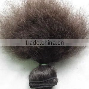 Remy Naturalbrown Color Curly 12" Inch Unprocessed Wholesale Peruvian Virgin Hair Weaving thumbnail-1