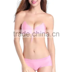 2016 Wholesale Black Nude Bras Ladies Backless and Strapless Bra Self-adhesive Silicone Sexy Fashion Bra thumbnail-2
