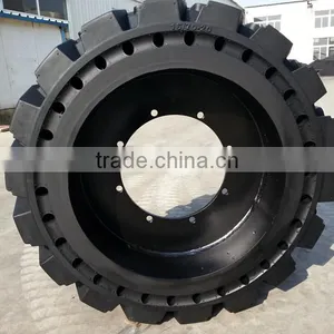 Tyre Factory in China Produce Solid Tire With Wheel for Bobcat Skidsteer thumbnail-2