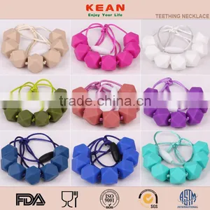 High Quality Silicone Chewable Beads Jewelry Baby Teething Necklace thumbnail-1