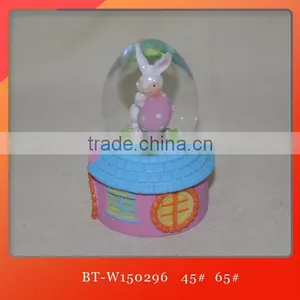 Resin Easter Water Globe Easter Decorative Water Ball Bunny Water Globe Srystal Snow Globe Water Ball Snow Crystal Ball thumbnail-2