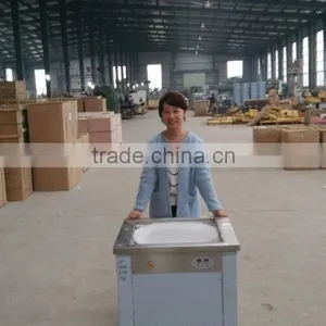 Fried Ice Cream Roll Machine/ Flat Pan Fry Ice Cream Machine thumbnail-1