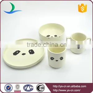 4pcs Ceramic Kid's Dinner Set With Panda Pattern thumbnail-1