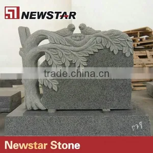Newstar European Style Natural Granite Carved Tree Headstone thumbnail-1