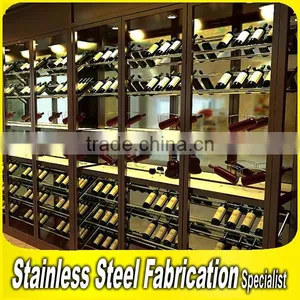 Custom Made Stainless Steel Wine Cabinet for Bar Restaurant thumbnail-4