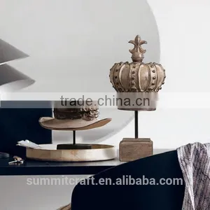 Crown Decoration Resin Vintage Crown Figurines thumbnail-3