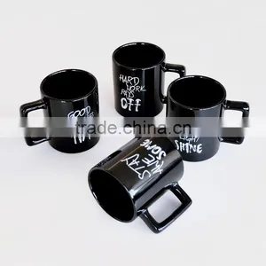 11OZ Solid Color Mug With Cute Customized Decal Printing,square Handle thumbnail-1
