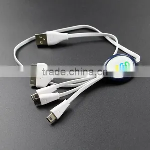 Logo 4 in 1 Charging & Sync Cable for IPhone 6, 6 Plus, 5/5S/5C, 4/4S, IPad 4, Mini, Air, Samsung for Brand Promotion thumbnail-4