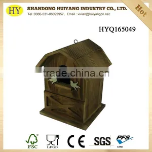 New Small Unfinished Wooden Bird House Wholesale thumbnail-1