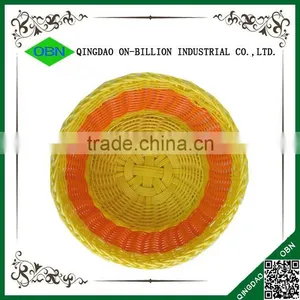 Cheap Woven Decorative Colored Fruit Plastic pe Rattan Basket thumbnail-4