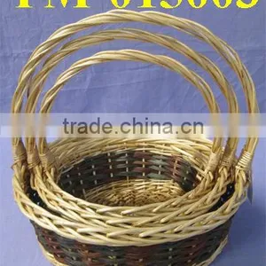 Round Willow Gift Baskets thumbnail-1