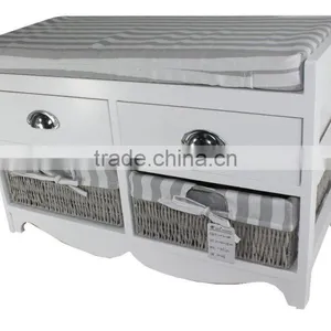 New Hand-woven Solid Wood Bathroom Modern Shoe Cabinet thumbnail-4