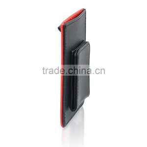 Color Customized Men's 100% Leather Slim Flip Wallet With Money Clip and Pull Tab thumbnail-4