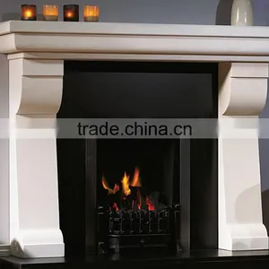 Professional LimeStone Marble Electric Fireplace With CE Certificate thumbnail-6