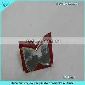 Lovely Heart Shape Clear Acrylic Photo Frame With Magnet for Wedding thumbnail-4