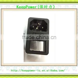 AC Power Socket Industrial Socket Pin Block C14 With Switch 3-in-1 Switch With Brush Pin XD-110-B thumbnail-1
