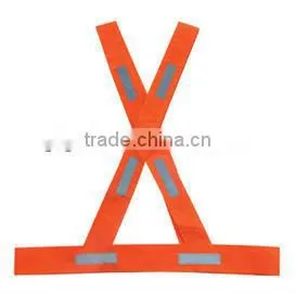 High Visibility Reflective Red Safety Straps Vest, thumbnail-1