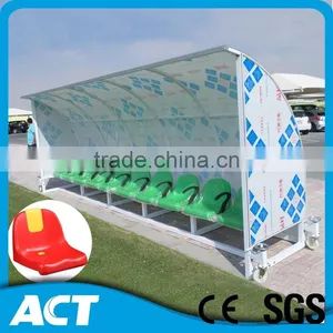Hot-dip Galvanized Fixed Football Player Bench, Substitute Player Seats thumbnail-1