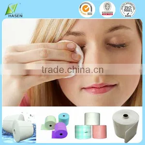 High Quality Disposable Spunlace Nonwoven Makeup Soft Tulle Roll/tissue/soft Towel Roll Wholesale China thumbnail-1