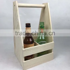 Portable Removable Beer Wine Bottle Wooden Crate thumbnail-2