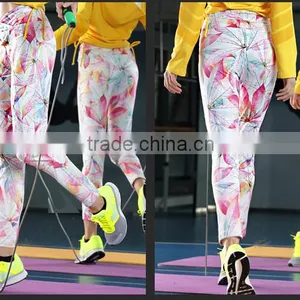 Womens Leggings Fitness Colorful Antibacterial Soft Elastic Waistband Yoga Pants thumbnail-1