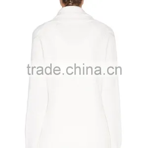Women 100% Cashmere no Button Fancy Cardigan Sweater thumbnail-4
