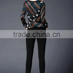 Lady Long Sleeve Bulk Cheap t Shirt Fashion Design Printing thumbnail-5