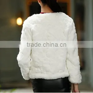 Multicolour Fashion Fox Fur 2014 Wool Overcoat Medium-long Fur Coat thumbnail-2