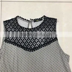 Ladies High Quality Lace T-shirt With Print Stocklots thumbnail-3
