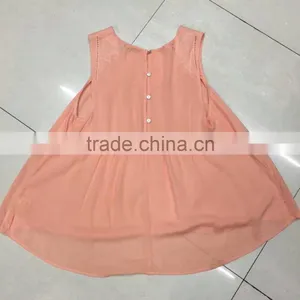 China Embroidery Fashion Women Chiffon Tops Garment Stock Lot thumbnail-4