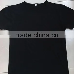 Black Cotton t Shirt With Your Brand in Good Quality ,o-neck Black Tshirts thumbnail-1
