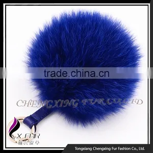 CX-A-63 Cute Promotional Fox Fur Pompon Keychain thumbnail-1