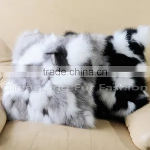 CX-D-33 Genuine Fox Fur Floor Cushion Covers/ Pillow Case thumbnail-6
