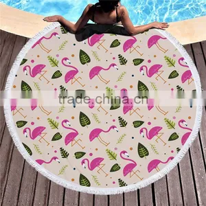 2017 Custom Printed Adult Round Beach Towel New Design Popular and Fashion thumbnail-4