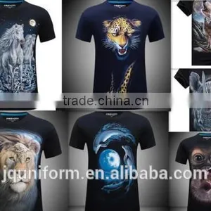 2016 New Design 100% Cotton Animal Men T-shirt Printing thumbnail-1