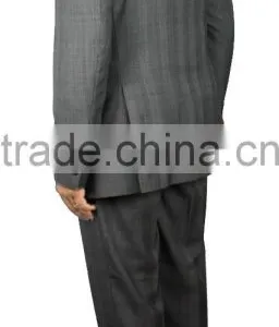 NAAMS MEN'S WOOL 2 BUTTON 2 VENT SLIM FIT SUIT JACKET FLAT FRONT PANT OVERCHECK / WINDOWPANE thumbnail-3