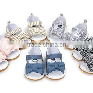 Denim Baby Girl Shoes, Stripe Baby Girl Shoes thumbnail-3