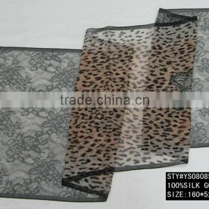 Lady Silk Scarf, Crepe GGT, Long Scarf, Tassels thumbnail-1