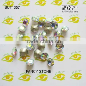 Fancy Stone Round Point Back Crystal Chaton Bead thumbnail-1