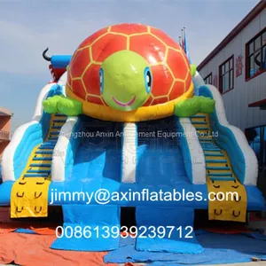 0.55MM Plato PVC Giant Commercial Sea Turtle Inflatable Water Slide For Kids thumbnail-2