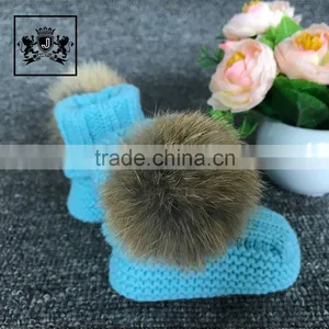 Handmade Fall Crocheted Shoe Sole Hand Crochet Cute Shoes Winter Baby Plush Indoor Booties thumbnail-3