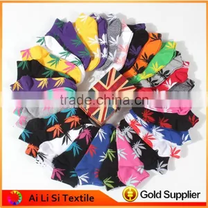 New Marijuana Leaf Socks, Weed Leaf Socks, No Show Sock thumbnail-1