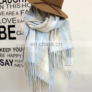 New Autumn And Winter Cashmere Scarf Magic Color Plaid Print Scarf thumbnail-1