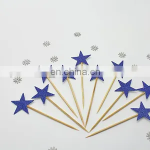 Blue Glitter Stars Cupcake Topper Birthday Party Cake Decorations thumbnail-2