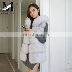 2015 New Design Genuine Fox Fur Short Vest Colorful / Fur Vest Fox thumbnail-1